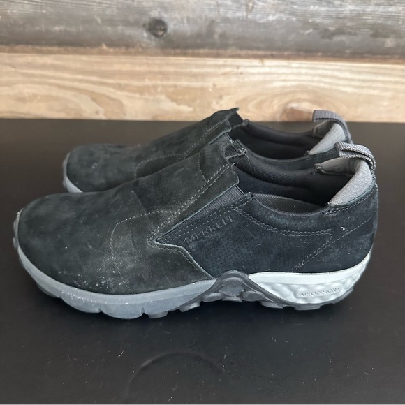 Merrell J91701 Men’s Jungle Moc AC Slip On Shoes Black Suede Size 8 Sneakers - Picture 2 of 8